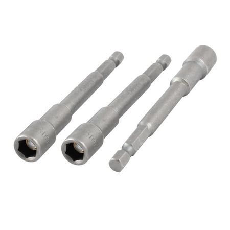 

Unique Bargains 100mm Length Magnetic 8mm Hex Socket Nut Driver Setter 3 Pcs