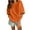 Orange-03, variant on Mittory Women's Short Sleeve Loose Side Knot Front Cotton Casual Roll Up T Shirts Summer Side Beach Top