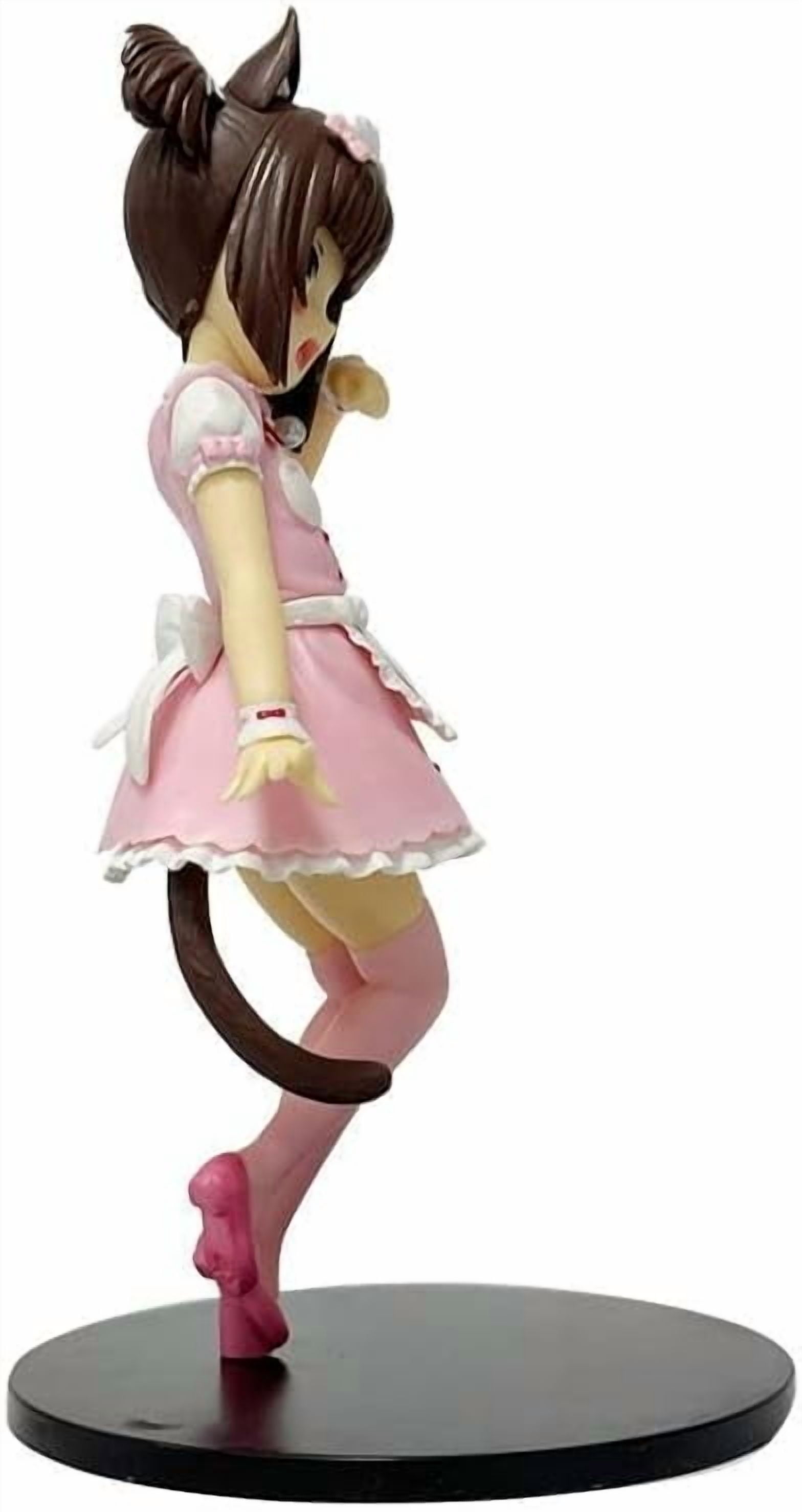 Newly Chocolate Vanilla Figure Cute Maid Costume Chocolate Vanilla Anime Figures 18cm/7.1inch Handmade PVC Character Model Decoration Craft Gifts (Chocolate)