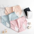 thumbnail image 4 of Más El Tamaño De Las Bragas Menstruales Mujeres Fisiológicas Pantalones De Algodón Suave Impermeable Ropa Interior Mediados De La Cinturapangjing, 4 of 4