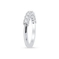 thumbnail image 4 of AFFY Round Cut Cubic Zirconia Nine Stone Band Ring in 14k White Gold Over Sterling Silver (0.50 Cttw) Ring size-6.5, 4 of 6