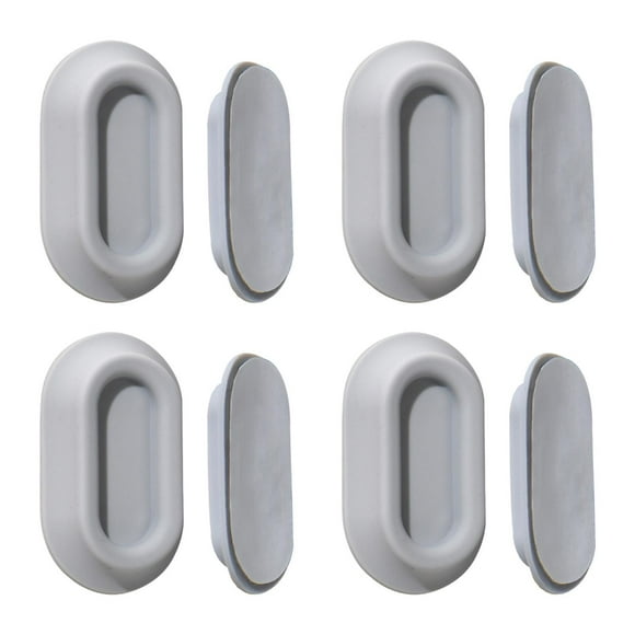 Soporte para mando a distancia de 4 piezas, montado en la pared, fácil de instalar, resistente, autoadhesivo, estante para mando a distancia de TV Gris