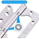 thumbnail image 3 of 6Pcs Rustproof Brass Hinge, Heavy Duty 304 Stainless Steel Home Door Hinge, Ball Bearing Stainless Steel Hinge, for Bedroom Wardrobe, Kitchen Cupboard, 3 of 5