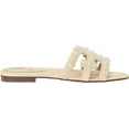 thumbnail image 6 of Sam Edelman Bay Modern Ivory Perla Slides Open Toe Slip On Leather Flats Sandals (Modern Ivory Perla, 10.5), 6 of 6