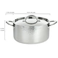 thumbnail image 3 of BergHOFF Vintage Tri-Ply 18/10 Stainless Steel 9.5" Stockpot 5.75qt. with Lid, Hammered, 3 of 6