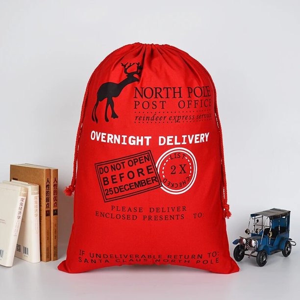 Bolsas de Navidad para regalos, saco de Papá Noel con cordón, decoración del hogar, almacenamiento de algodón, bolsa de lona de caramelo, bolsas grandes de regalo de Navidad