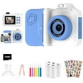 thumbnail image 3 of Hnjugfe Kids Camera Instant Print,Christmas Birthday Gifts Toys for Girls Boys Age 4-12 Years Old,1080P HD Dual Lens Selfie Digital Camera with 4 Rolls Print Paper Stickers Pens 32G Card, 3 of 6