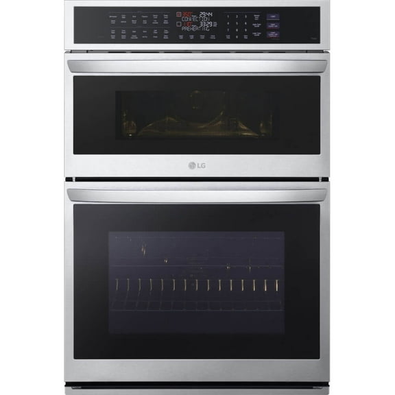 LG WCEP6427F 30 inch Stainless Steel Electric Wall Oven and Microwave
