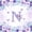 Purple White N, variant on jejeloiu Purple Flowers Monogram U Bed Sheets For Girls,Watercolor Floral Blossom King Sheets,4 Pieces