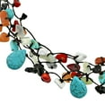 thumbnail image 3 of Multi Strand and Multi Colored Various Stone Wax Rope Necklace for Female Adult, 3 of 4