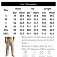 thumbnail image 3 of Men's Casual Linen Pants Summer Beach Trousers Loose Fit Straight-Legs Elastic Drawstring Waist Yoga Trousers Dark Gray 2XL, 3 of 7