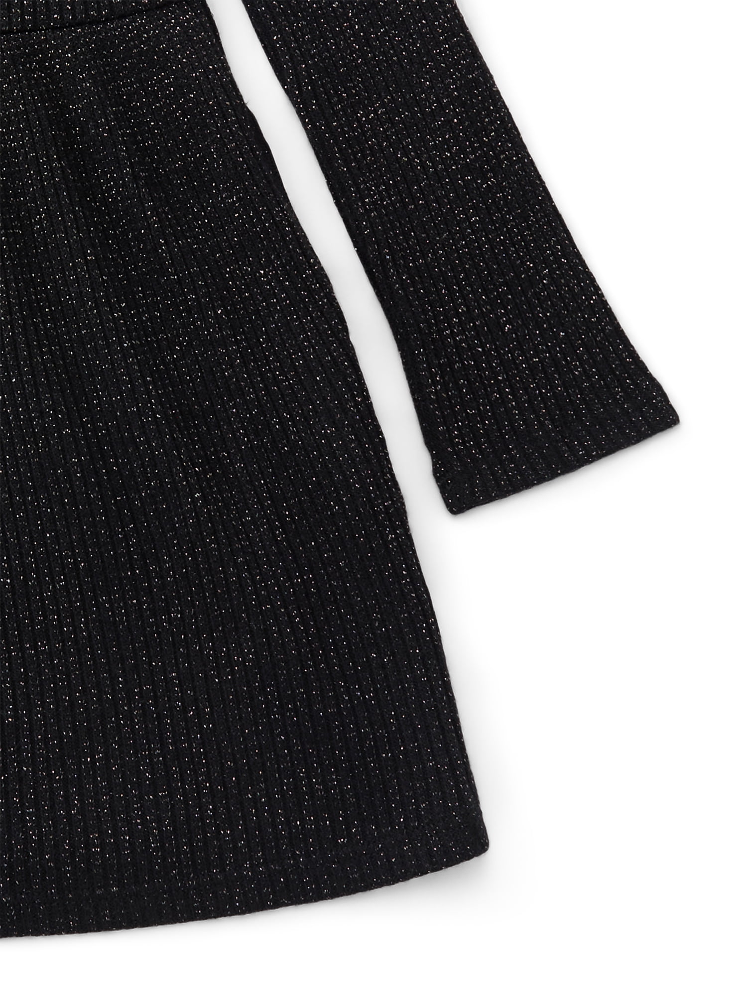 Wonder Nation Toddler Girls Square Neck Cozy Knit Dress, Sizes 12M-5T