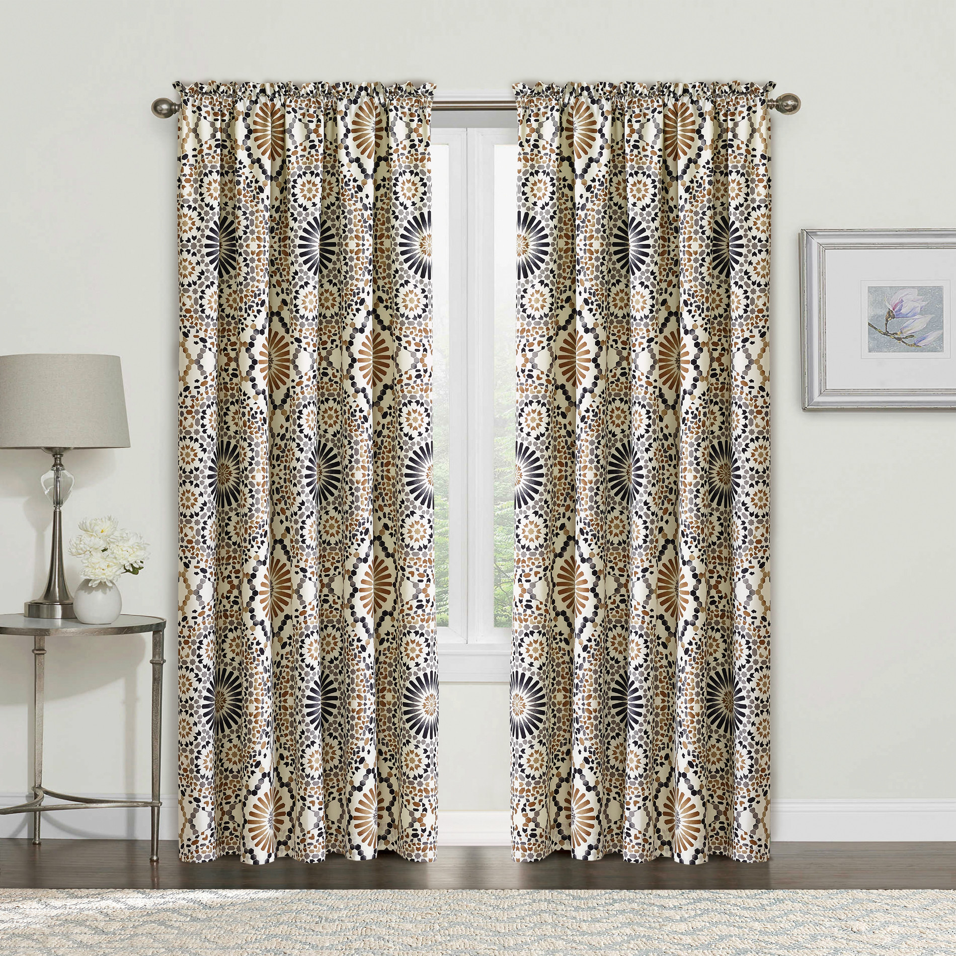 Serenta Tradewinds Curtain Set, Multi, 60" x 84" - Walmart.com