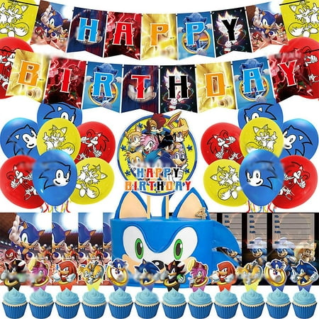 Sonic Party Décorations Anniversaire Kit, BESTZY Décoration d'anniversaire  Ballon, Sonic the Hedgehog Ballon, Sonic Bande Dessinée Fête D'anniversaire  Décoration Latex Ballon : : Cuisine et Maison
