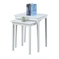 thumbnail image 3 of Pemberly Row Set of 2 Contemporary Nesting End Tabless in White Wood, 3 of 4