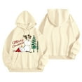 thumbnail image 2 of Merry Christmas Hoodies for Women 2025 Long Sleeve Xmas Snowman Graphic Hooded Sweatshirt with Pockets Pullover Tops, 2 of 4