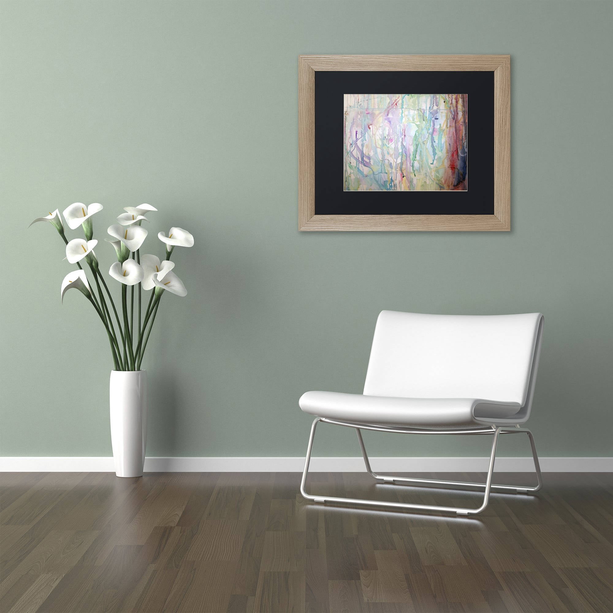 Trademark Fine Art "1st Experiment" Canvas Art by Lauren Moss Black Matte, Birch Frame