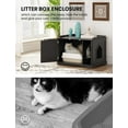 thumbnail image 3 of Cat Litter Box Enclosure Furniture, Hidden Litter Box Enclosure for Indoor Cats, Spacious Cat Washroom Furniture with Removable Divider, Easy Assembly, Fit Most of Litter Box, Black, 3 of 7
