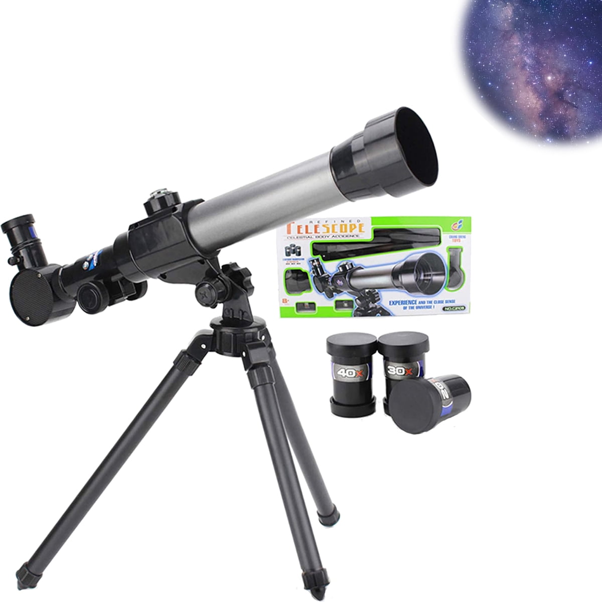 Astronomical Refractor Travel Telescope Telescope for Astronomy Stargazing Hd Deep Space Astronomy Telescopes with Tripod for Beginners Ideal Birthday Space Gift 
