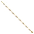 thumbnail image 2 of Primal Gold 14 Karat Yellow Gold 6-7mm White Near Round Freshwater Cultured Pearl Bead Bracelet, 2 of 4