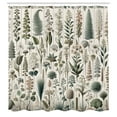thumbnail image 4 of Ambesonne Neutral Shower Curtain, Botanical Illustration Art, 69"Wx84"L, Pale Reseda Green Coconut, 4 of 4