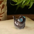 thumbnail image 6 of deevoka Cat Statue Wood Figurine Mini Artwork Gift Collection Kitty Sculpture Tabletop Ornament for Hallway Housewarming Desk Bedroom C, 6 of 9