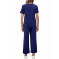 thumbnail image 2 of Conjunto Deportivo de Dos Piezas para Mujer, Informal, de Corta y Pantalón . Azul Oscuro L, 2 of 5