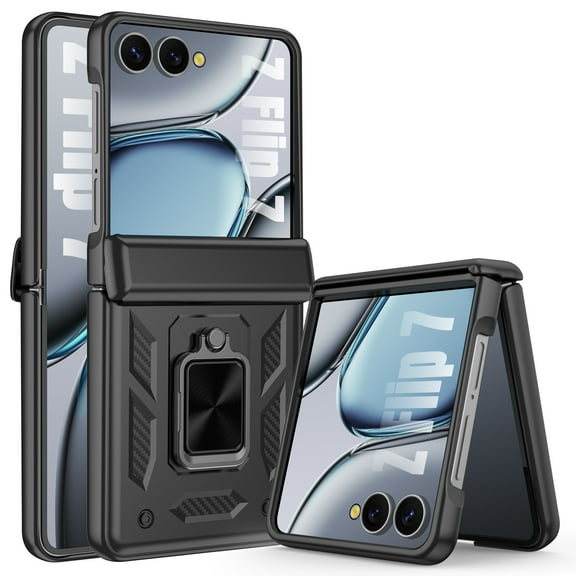 Elegant Choise For Samsung Galaxy Z Flip 7 Ultra Sharp Armor Protective Case with Sliding Window
