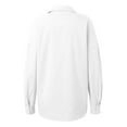 thumbnail image 4 of Fiaer,Long Sleeve Shirts for Women,Womens Button down V Neck Blouses ,Women's Loose Fit Casual Trendy Lapel Collared Tops White XL, 4 of 5