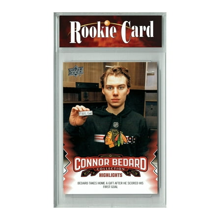 Certified Mint  2023 Upper Deck Connor Bedard Collection #21 Scores 1st Goal Rookie Card