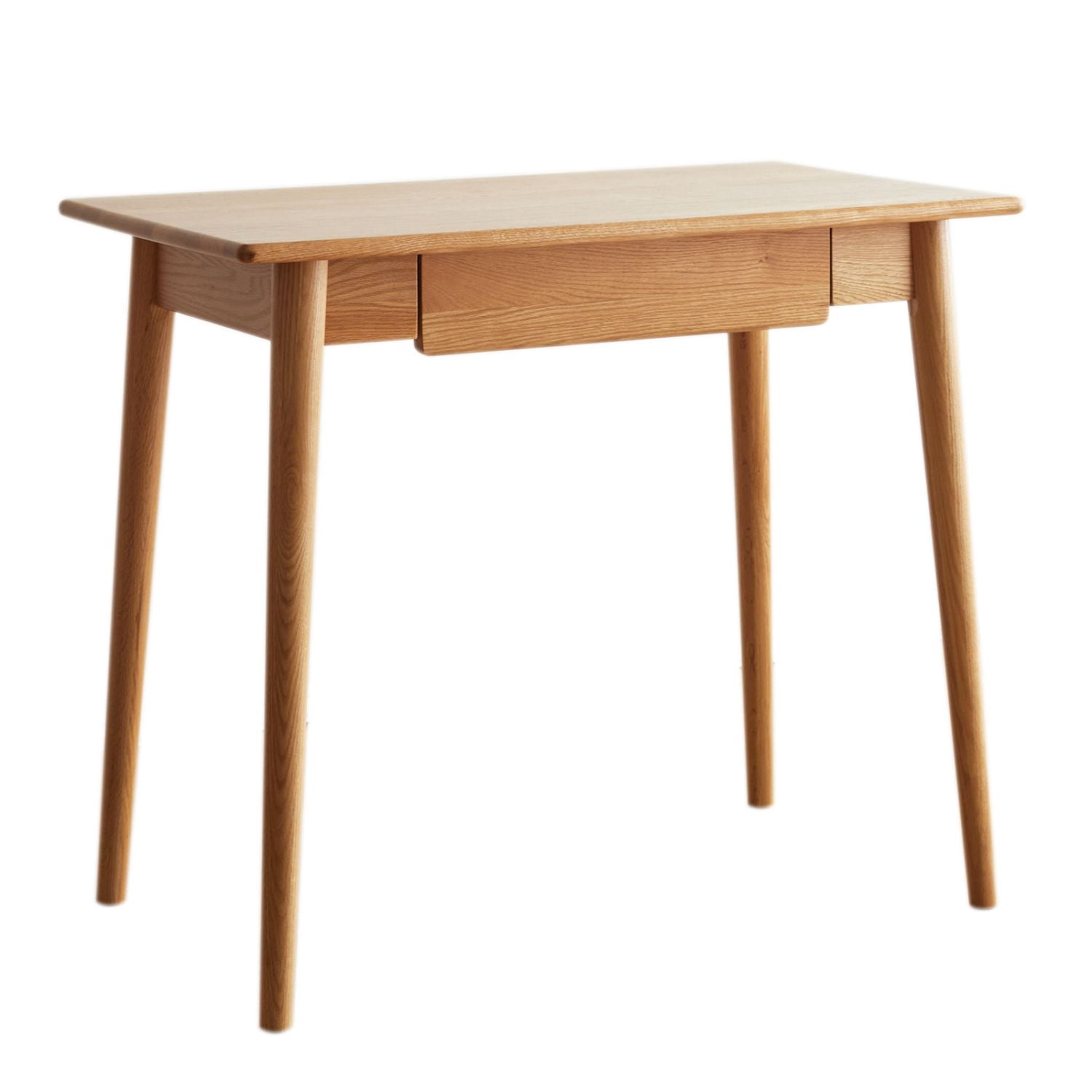 Asteroutdoor Solid Wood Coffee Table, 39.37 in Low Table with 2 Drawers, Oak Finish, 300 lb Capacity, Easy Assembly, Natural Writing Desk for Living Room