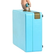 RetroAudio Vinyl Record Player Portable Suitcase Bluetooth Audio Turntable with Built-in Speakers 3-speed,Blue