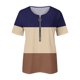 thumbnail image 4 of Blusa informal elegante de manga corta con cremallera y cuello redondo para mujer OAVQHLG3B Store lin121212, 4 of 5