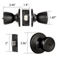 thumbnail image 5 of Design House Terrace Privacy Bed and Bath Locking Door Knob, Matte Black, 5 of 7