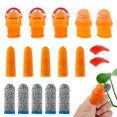 thumbnail image 1 of Muyoka 17 piezas cortador de pulgar de jard铆n de silicona anticorte cortador separador de dedos port谩til fruta planta vegetal herramienta de cosecha de dedos con manga de dedo para jardiner铆a cosecha, 1 of 6