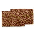 thumbnail image 3 of S4Sassy Red Artistic Leaves Printed Dining Room Reversible Tablemats With Napkins set, 3 of 3