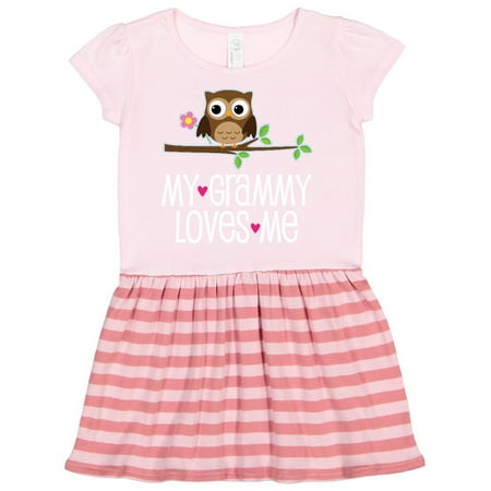 

Inktastic My Grammy Loves Me Owl Gift Toddler Girl Dress