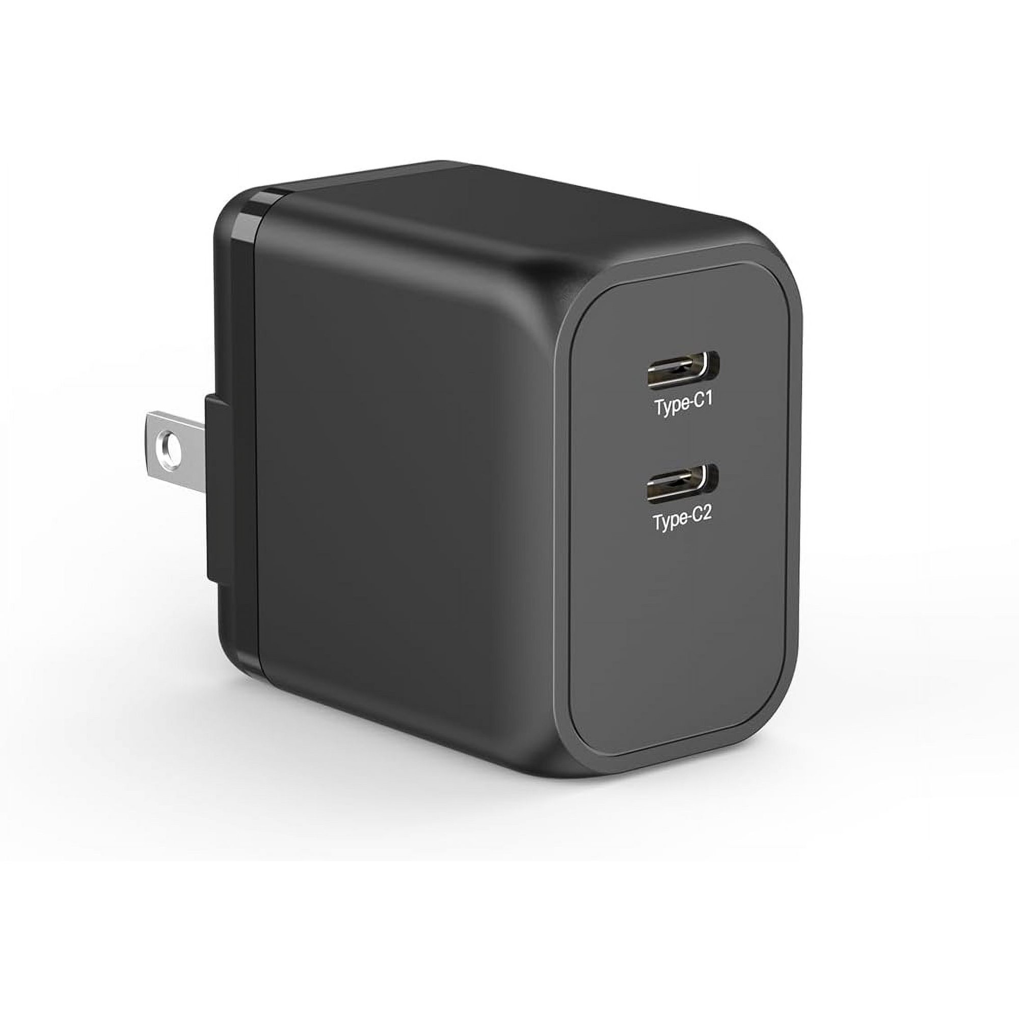 for USB C Charger Block 45W Dual Port Super Fast Type C Wall Charger Foldable PD GaN Chargers Charging Station USB-C Charger Adapter for MacBook