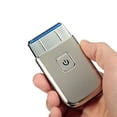 thumbnail image 1 of Men's Reciprocating Mini Electric Razor Foil Shaver for Men，Cordless USB Charging Travel Beard Shaver Facial Trimmer, Silver, 1 of 9