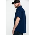 thumbnail image 3 of Hawx Work Gear Men's Navy Solid Yarn Dye Two Pocket Short Sleeve Work Shirt Tall - HSP19W1-NVY-TLL X- Tall, 3 of 6