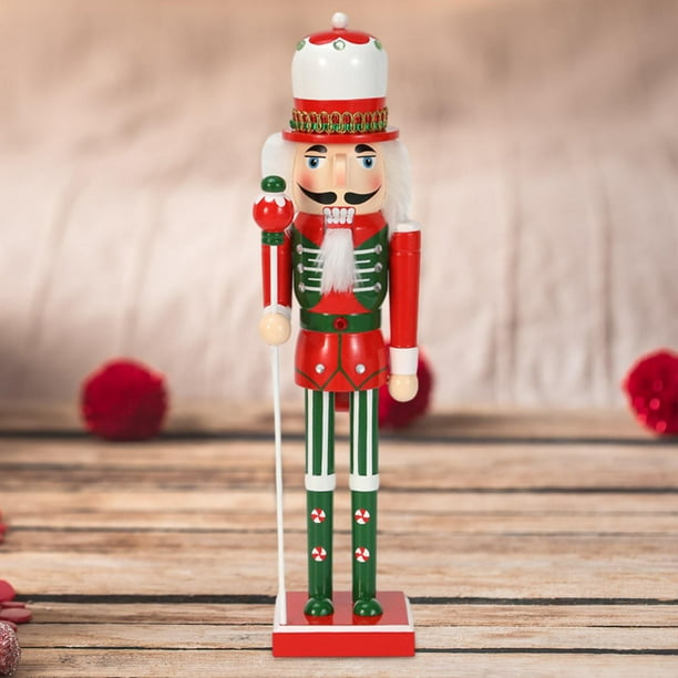 Figurine Casse-Noisette Décorations De Noël Pour Mise En Scène Cheminée Chambre Tambour Doré