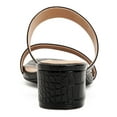 thumbnail image 2 of CHARTER CLUB Womens Black Crocodile Print Vernaa Square Toe Block Heel Slip On Dress Sandals Shoes 9.5 M, 2 of 4
