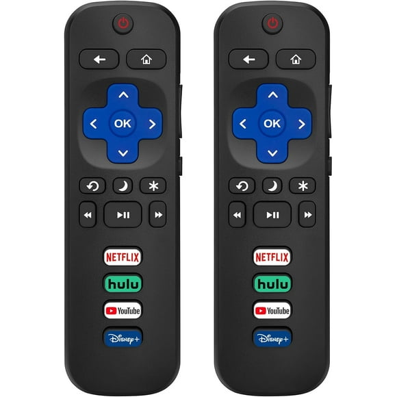 (Pack of 2) Replacement Remote Control Only for Roku TV, Compatible for TCL Roku/Hisense Roku/Onn Roku/Philips Roku Smart TVs(Not for Stick and Box)