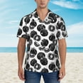 thumbnail image 4 of Balery Hand Drawn Tomatoes Print Men's Hawaiian Shirts Short Sleeve Beach Shirt Relaxed Fit Vacation Button Down Shirts-Small, 4 of 9