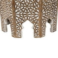 thumbnail image 5 of Northlight 18" Walnut Brown and Brushed White Octagonal Side Table, 5 of 5