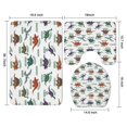 thumbnail image 3 of White Cartoon Dinosaurs Names Pattern Bathroom Rugs Sets 3 Piece,Toilet Cover Set,Absorbent Non Slip Bathroom Mats Sets with U-Shaped Contour Rug Toilet Rug Set, 3 of 5