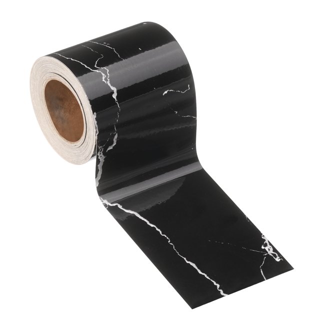 Uxcell Wood Grain Wallpaper Border 2" x 16.4ft Textured Frame Sticker, Black Cloud