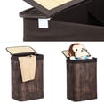 thumbnail image 6 of 72L Laundry Hamper with Lid Bamboo Laundry Basket with Liner Bag Foldable Storage Hamper with Handles Rustic Brown, 6 of 8