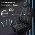 thumbnail image 5 of DIKSOAKR 2 Front Car Seat Covers Fit for Nissan Rogue Sport 2017-2021 Faux Leather Seat Cushion with Airbag Compatible Automotive Interior Accessories (Black), 5 of 7