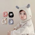 thumbnail image 3 of Eosunjian Children Hat Winter Pet Cap Knitted High Elasticity Keep Warm Solid Color Ear Decor Toddler Boys Girls Beanie Photo Prop Headwear Grey, 3 of 13